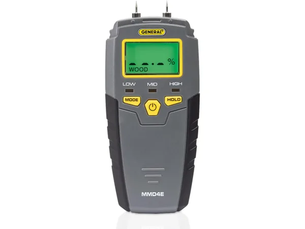 General Tools MMD4E pin-type digital moisture meter, front view
