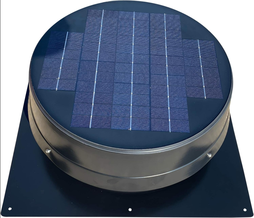 Remington Solar 20 Watt Roof Mount Solar Attic Fan - Round Series.